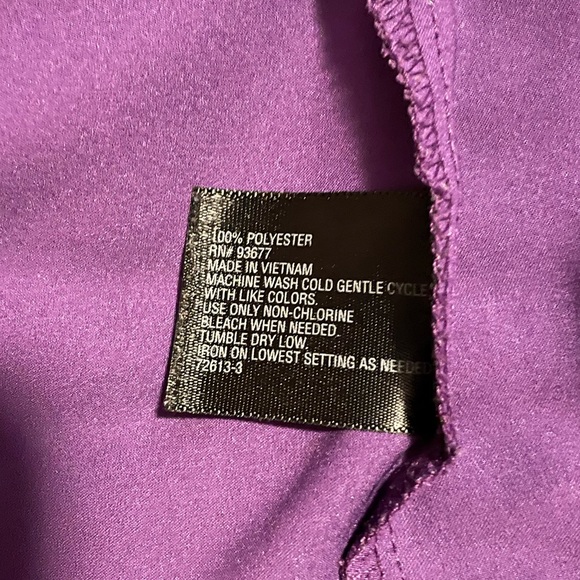 Worthington Dark Purple tank with large ruffle. Size 1X. - Picture 5 of 6